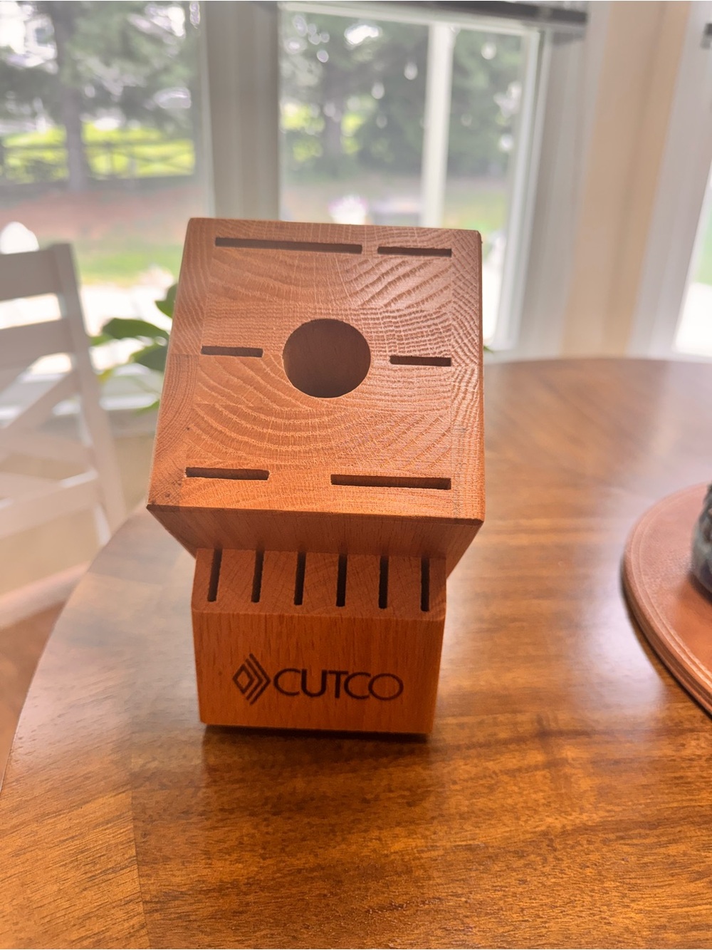 Cutco Knife Block 13 Slot Honey Oak Made in USA Like New